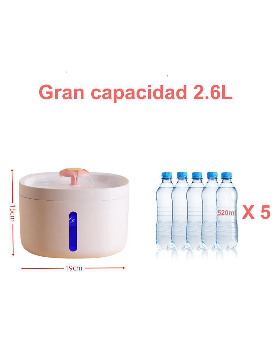 Bebedero transparente para gato 2.5 L 5