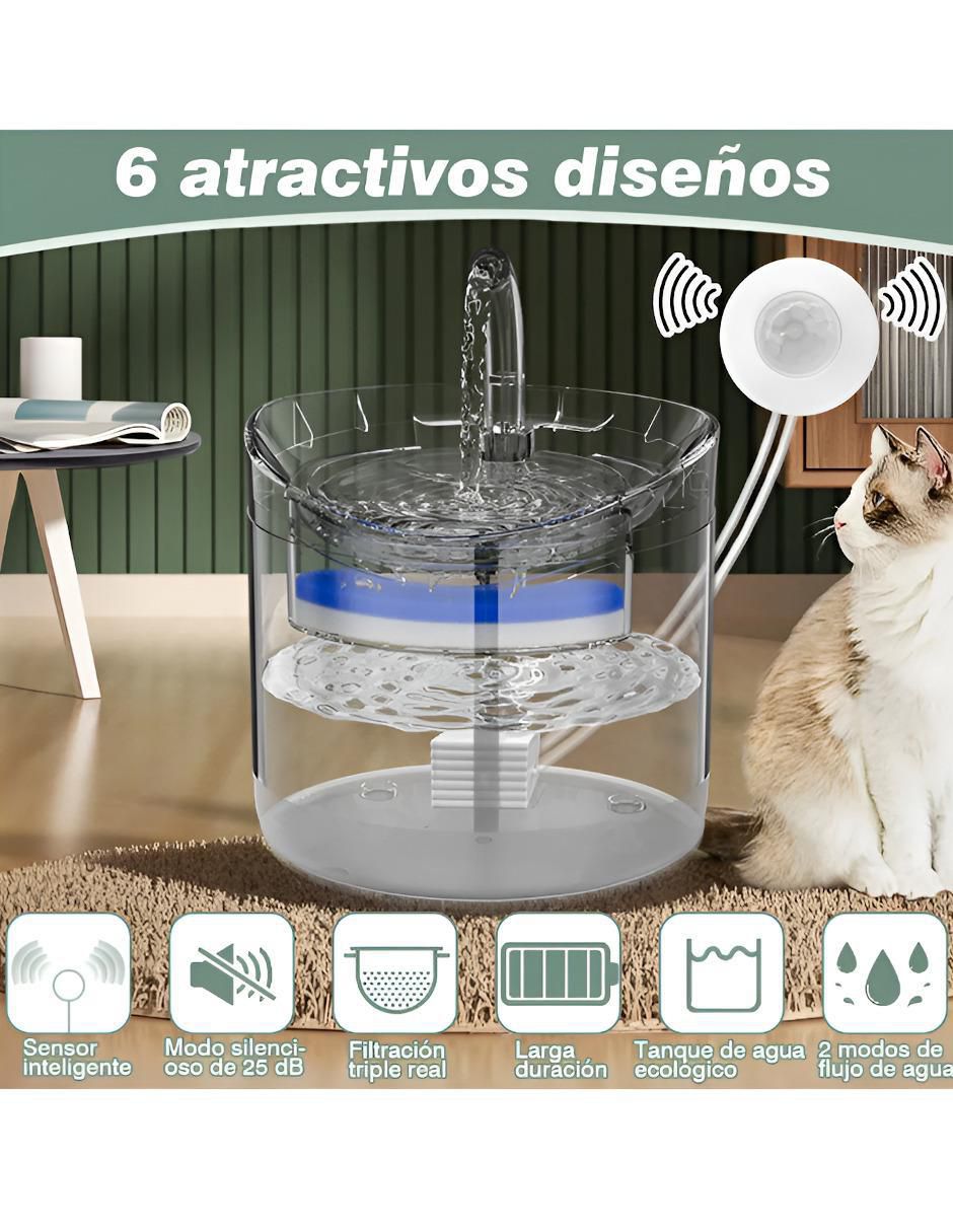 Bebedero transparente para gato 2 L 4