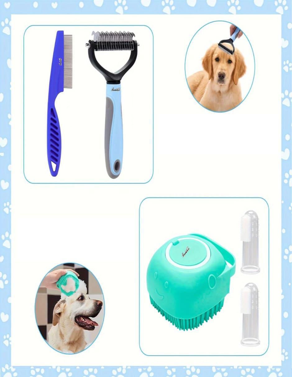 Set cepillo para perro y gato 4