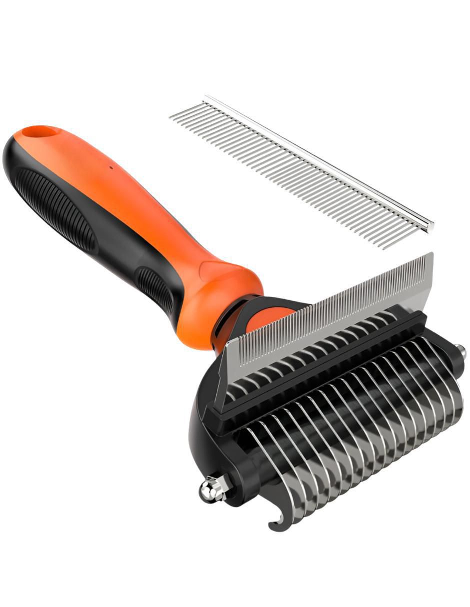 Rastrillo de acero inoxidable para perro y gato