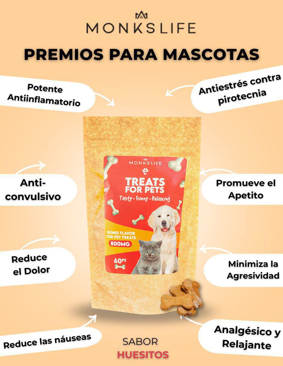 Calmante para mascota de hueso para perro y gato contenido 60 huesitos 3