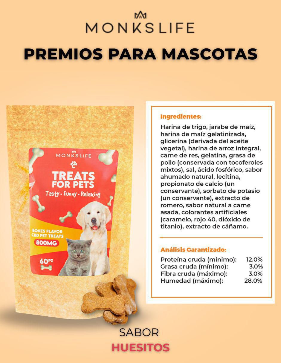 Calmante para mascota de hueso para perro y gato contenido 60 huesitos 5