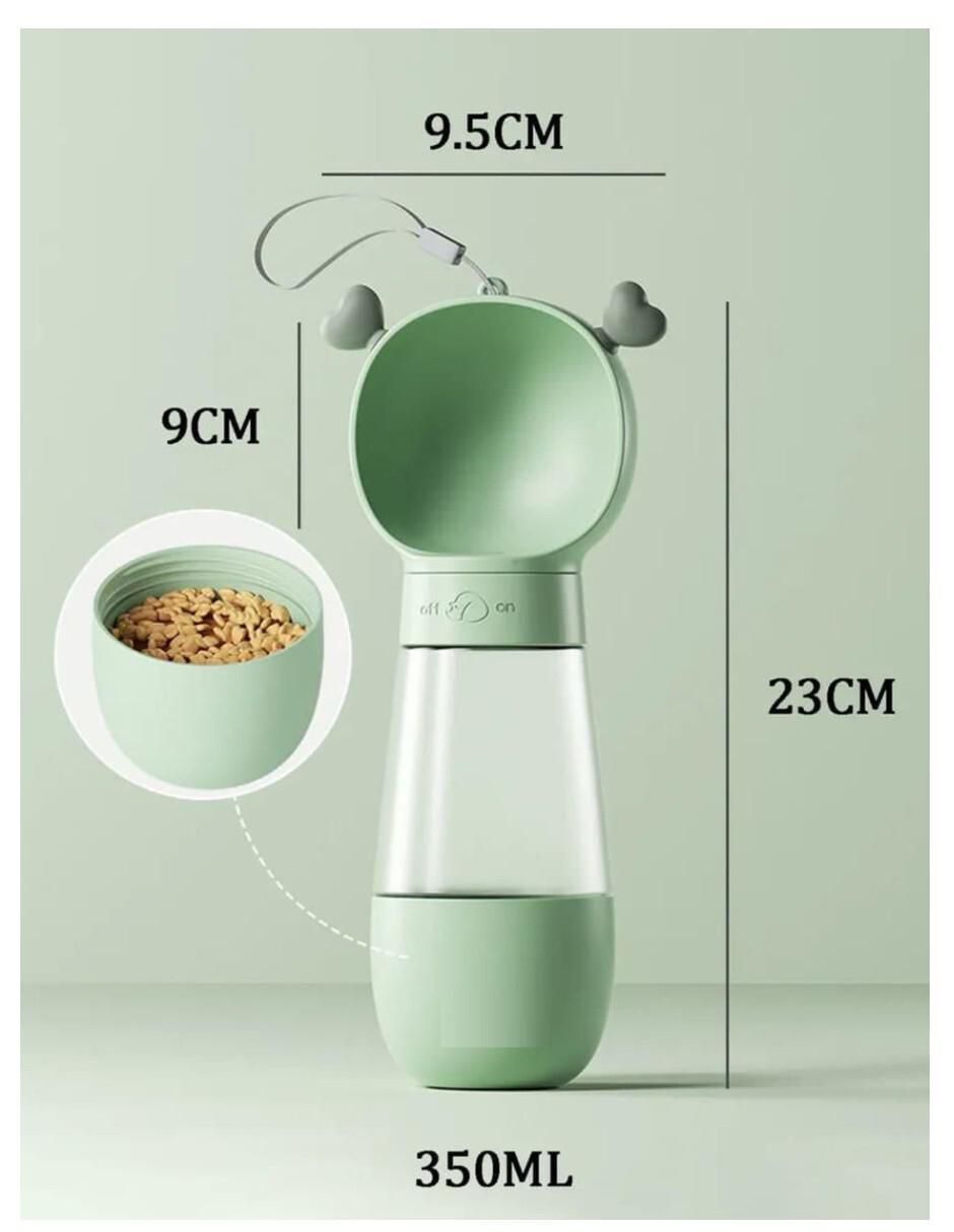 Bebedero transparente para perro 350 ml 6