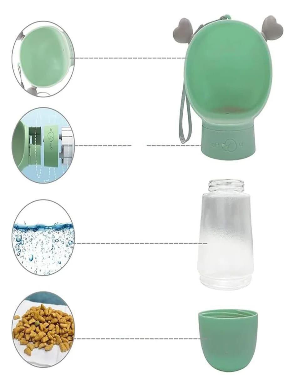 Bebedero transparente para perro 350 ml 3