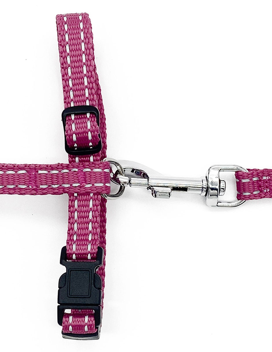 ARNÉS Y CORREA ZOOPET BASIC, XCH, ROSA