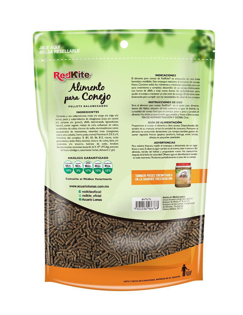 Pellet de verduras mixtas para conejo etapa adulto 1.2 kg 2
