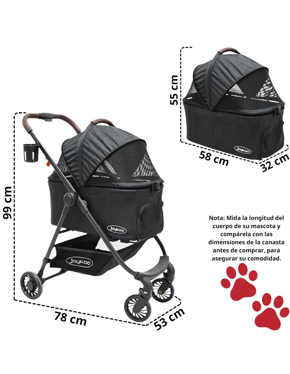 Carriola para perro y gato Joykoo de metal 14