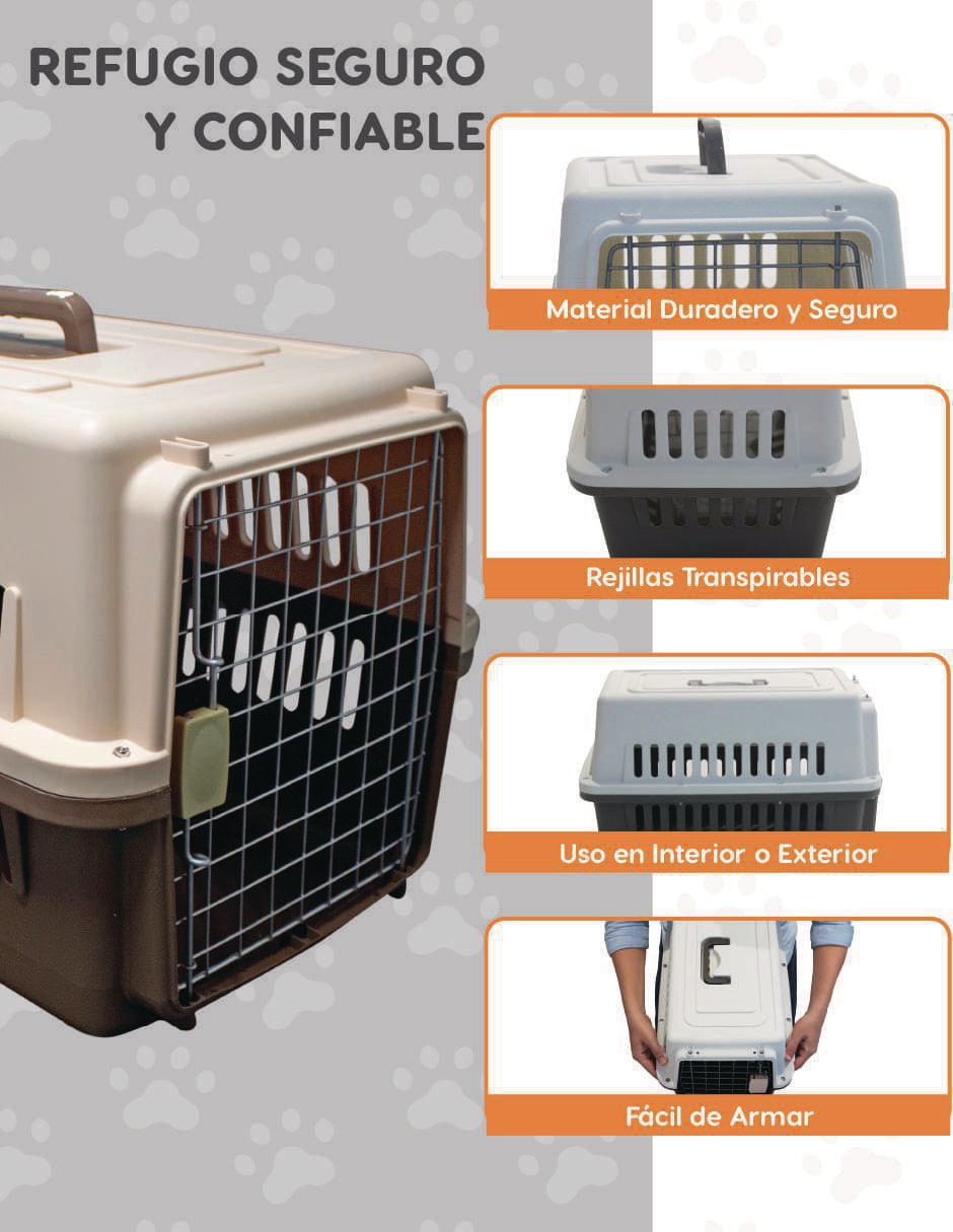 Transportadora para perro Polipets de plástico 5