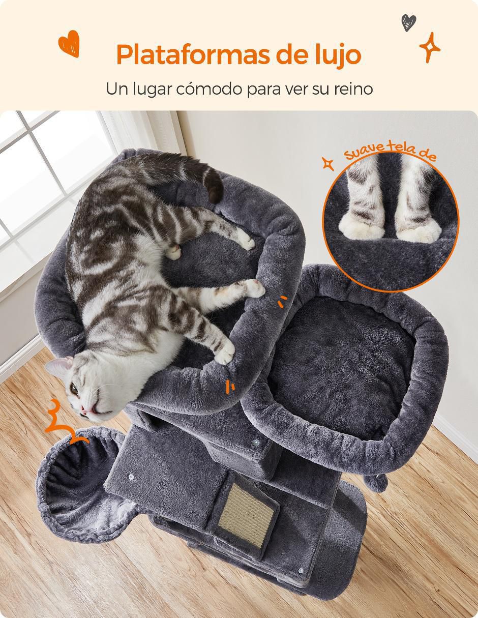 Mueble rascador para gato Songmics Home