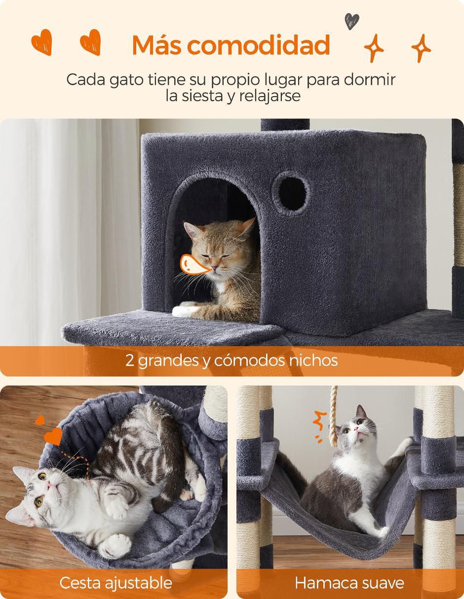 Mueble rascador para gato Songmics Home