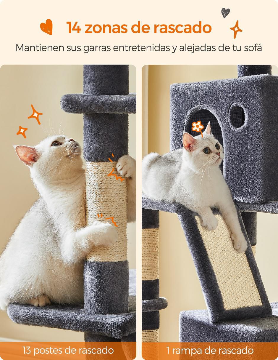 Mueble rascador para gato Songmics Home
