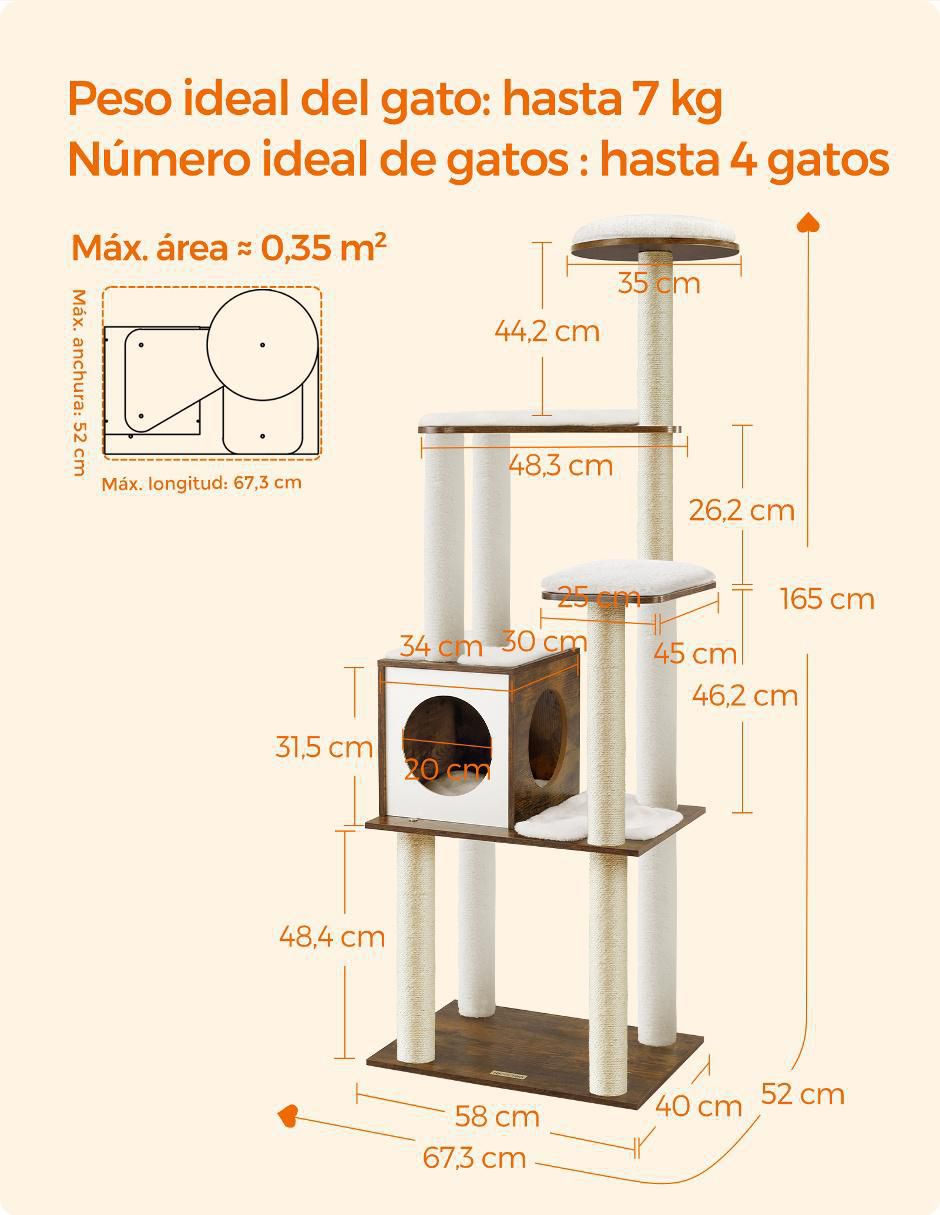 Mueble rascador para gato 6