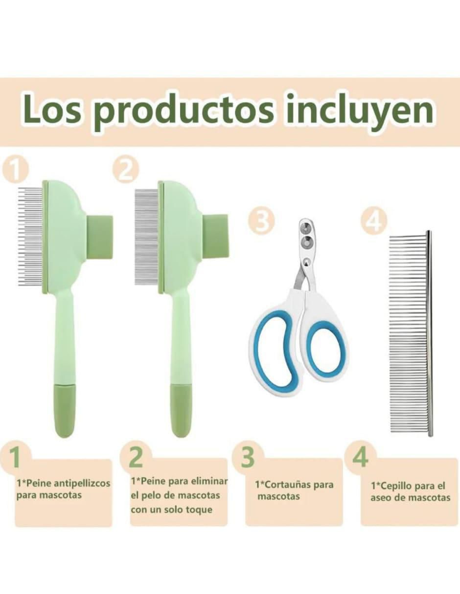 Set cepillo para perro y gato 3