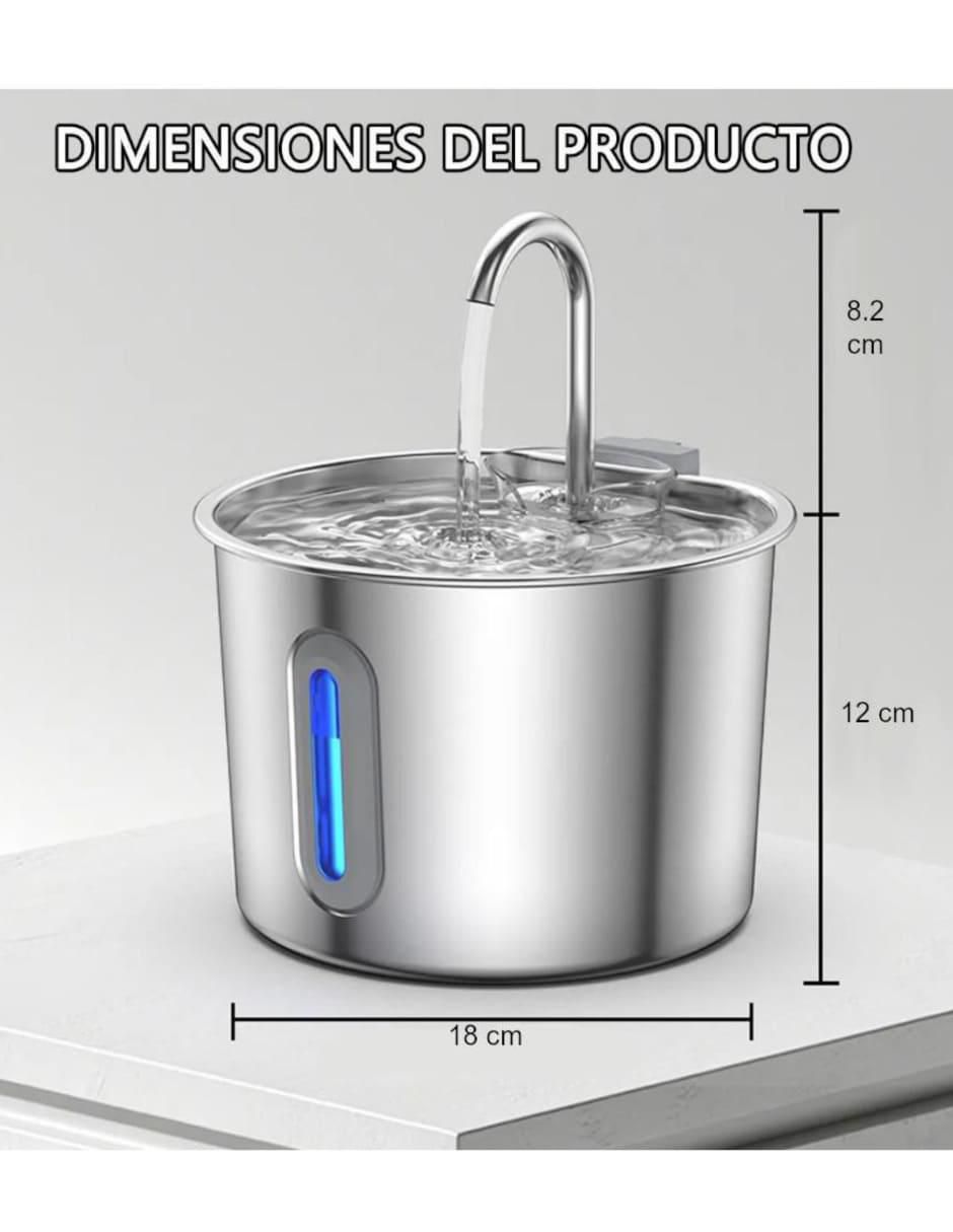 Bebedero transparente para perro y gato 2 L 5