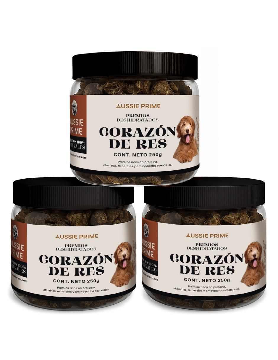 Premio de res para perro contenido pack x3 250 g
