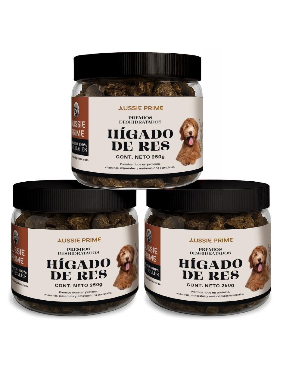 Premio de res para perro contenido pack x3 250 g
