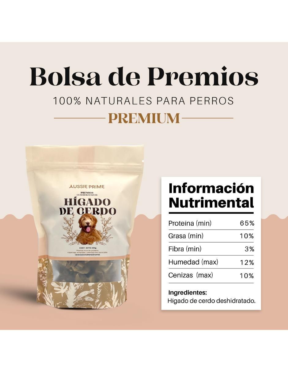 Premio de carne para perro contenido bolsa de 300 g 2