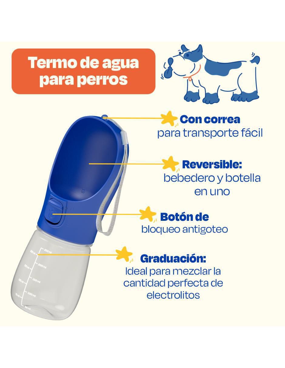 Bebedero transparente para perro 250 ml 3