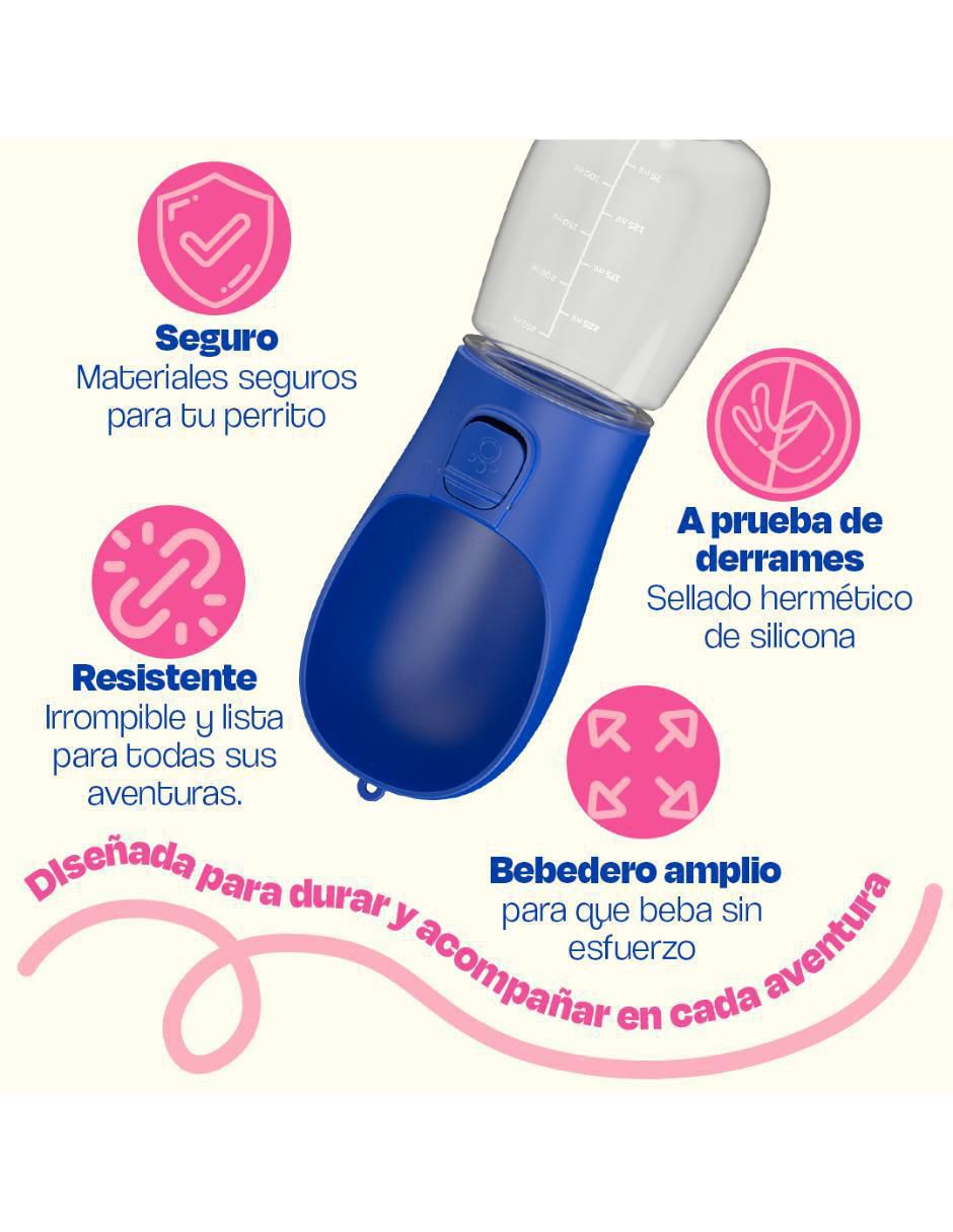 Bebedero transparente para perro 250 ml 5
