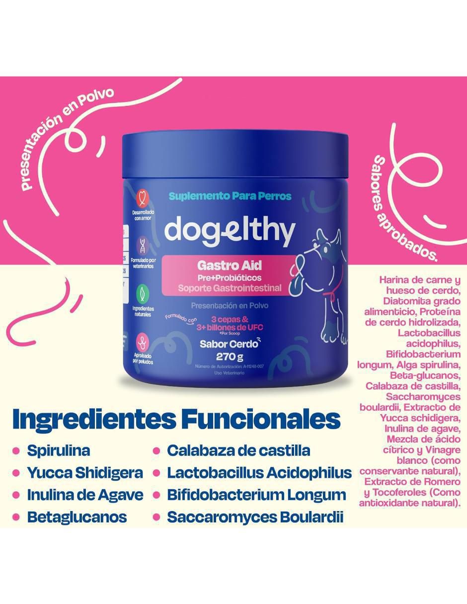 Suplemento alimenticio para mascota probiótico 3