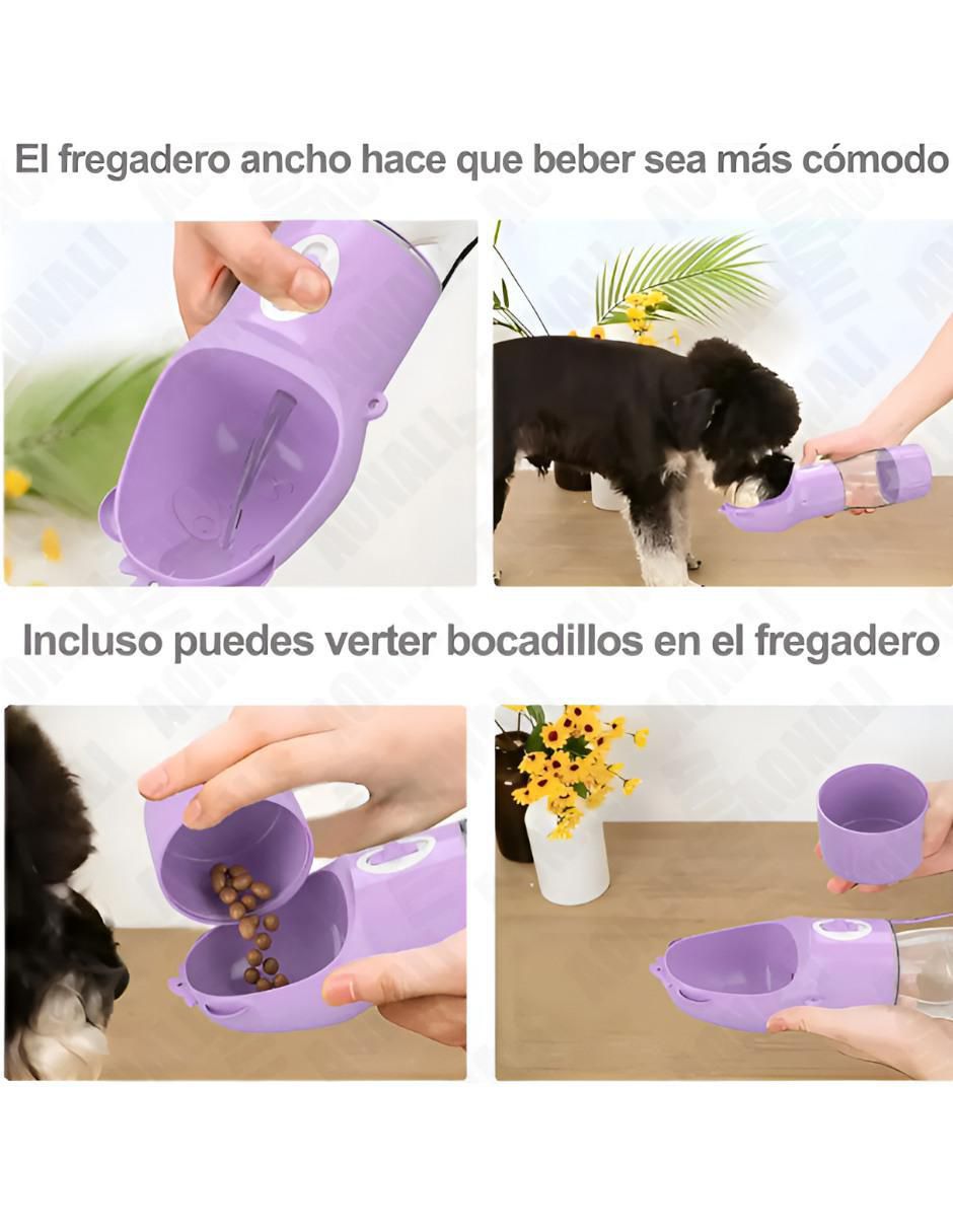 Bebedero transparente para perro y gato 450 ml 3