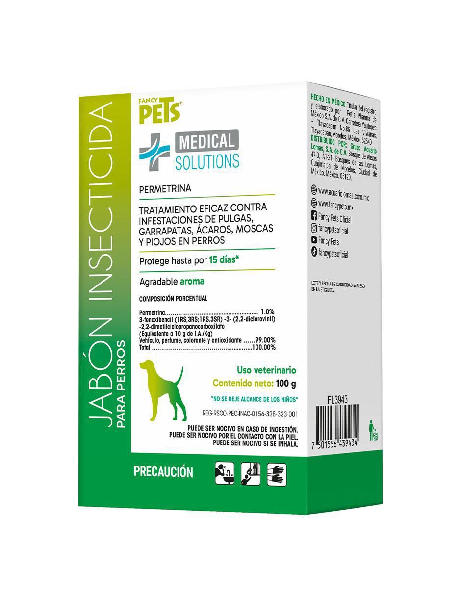 Jabón insecticida para perro
