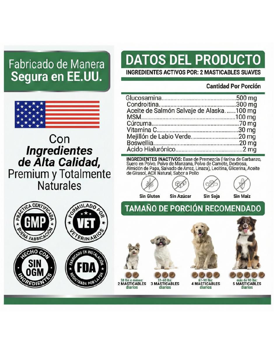Suplemento alimenticio para mascota Vitamínico 4