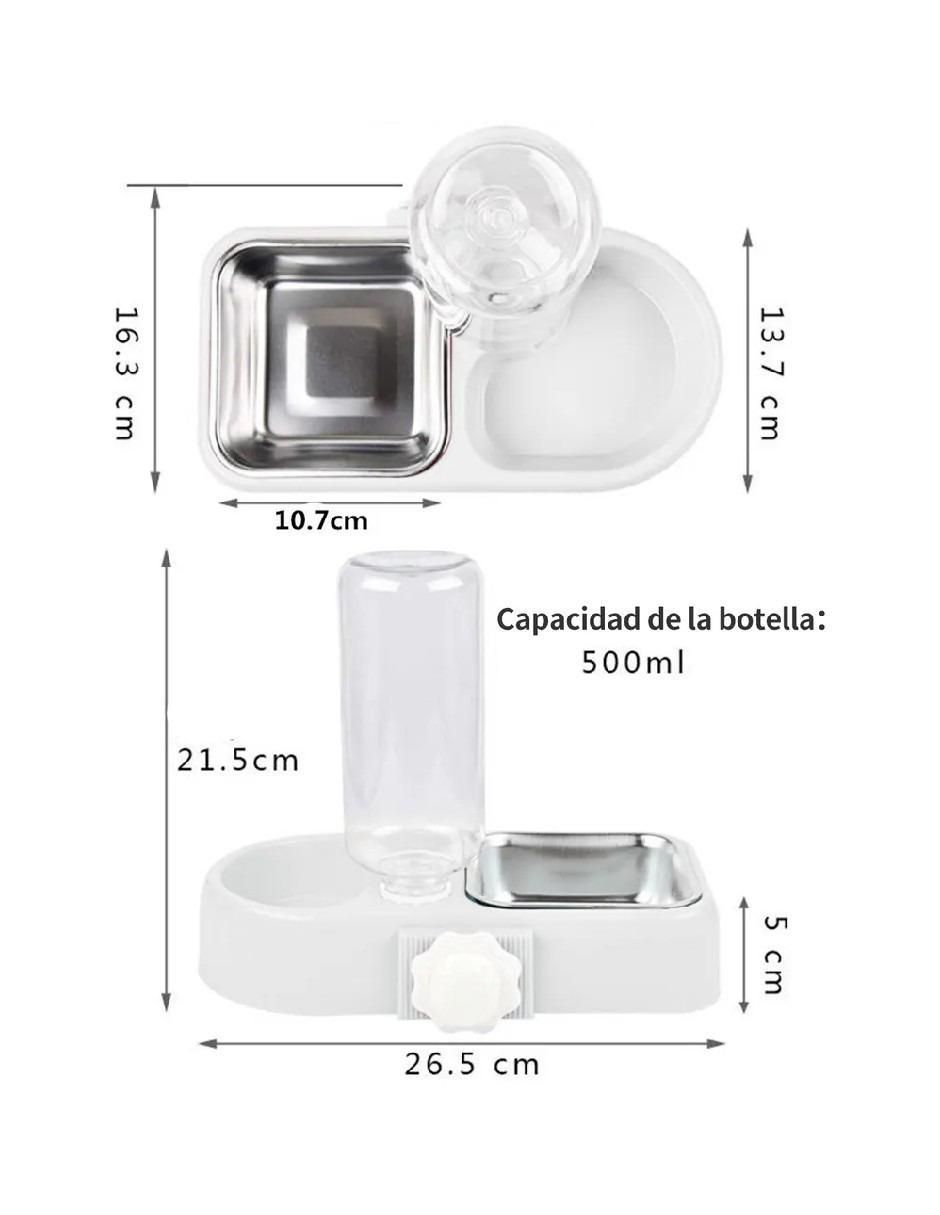 Bebedero transparente para perro 500 ml 3